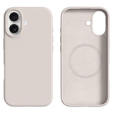 iPhone 16 2-i-1 Silikon & Hard Plast Deksel - MagSafe Kompatibel - Beige