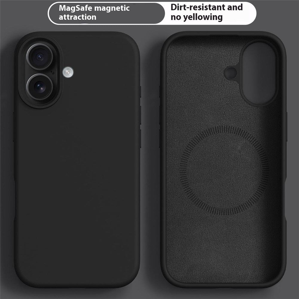 iPhone 16 2-i-1 Silikon & Hard Plast Deksel - MagSafe Kompatibel - Svart