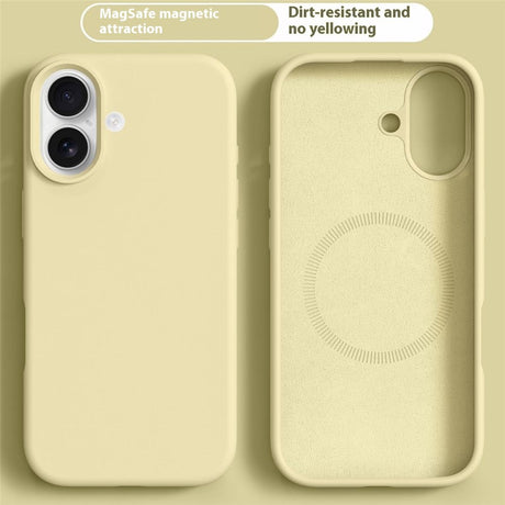 iPhone 16 2-i-1 Silikon & Hard Plast Deksel - MagSafe Kompatibel - Gul