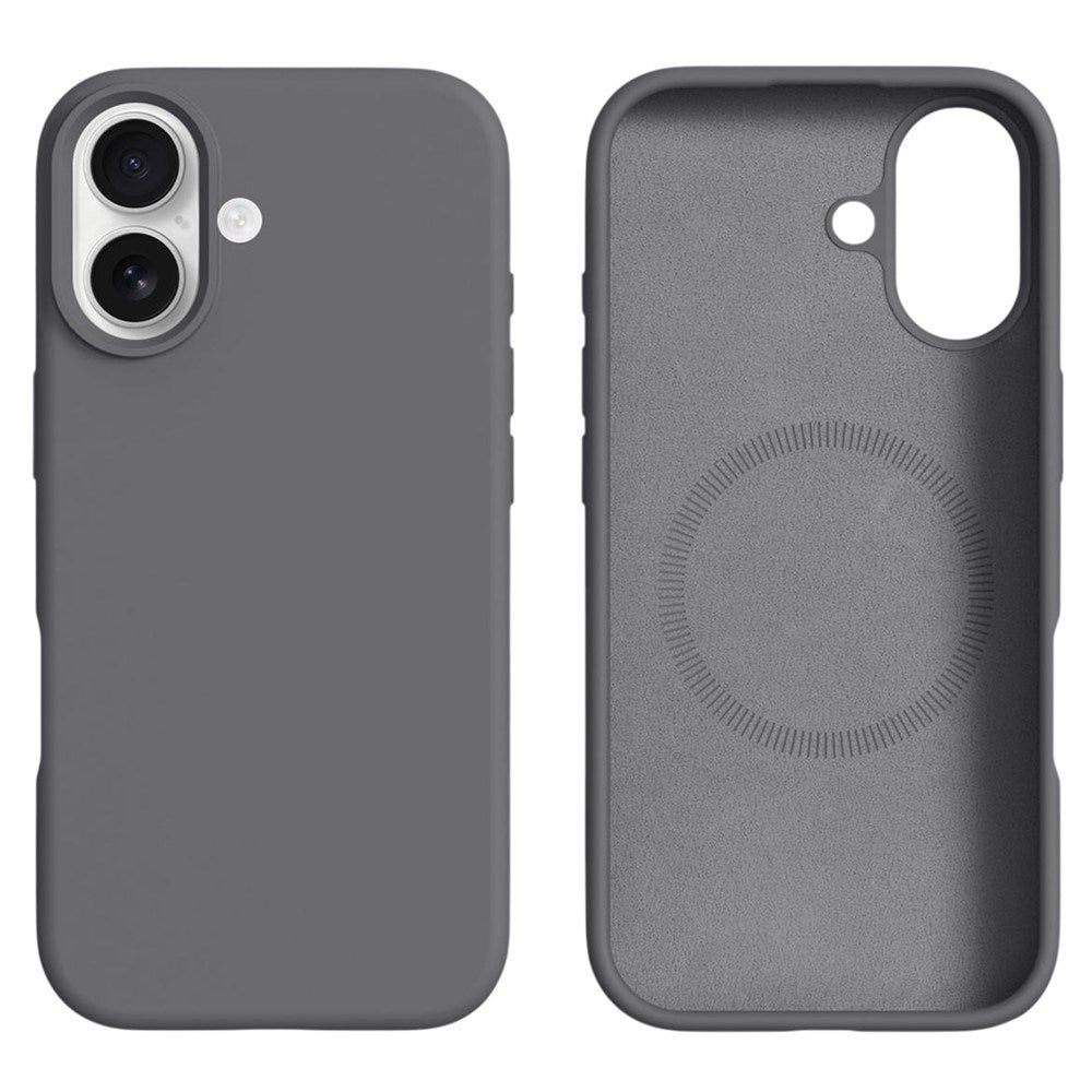 iPhone 16 2-i-1 Silikon & Hard Plast Deksel - MagSafe Kompatibel - Mørkgrå