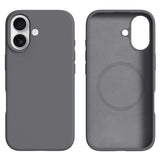 iPhone 16 2-i-1 Silikon & Hard Plast Deksel - MagSafe Kompatibel - Mørkgrå