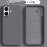 iPhone 16 2-i-1 Silikon & Hard Plast Deksel - MagSafe Kompatibel - Mørkgrå