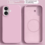 iPhone 16 2-i-1 Silikon & Hard Plast Deksel - MagSafe Kompatibel - Rosa