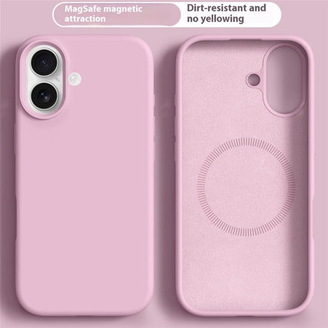 iPhone 16 2-i-1 Silikon & Hard Plast Deksel - MagSafe Kompatibel - Rosa
