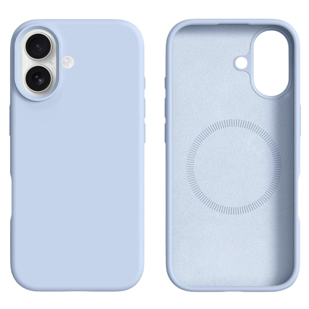 iPhone 16 2-i-1 Silikon & Hard Plast Deksel - MagSafe Kompatibel - Lysblå