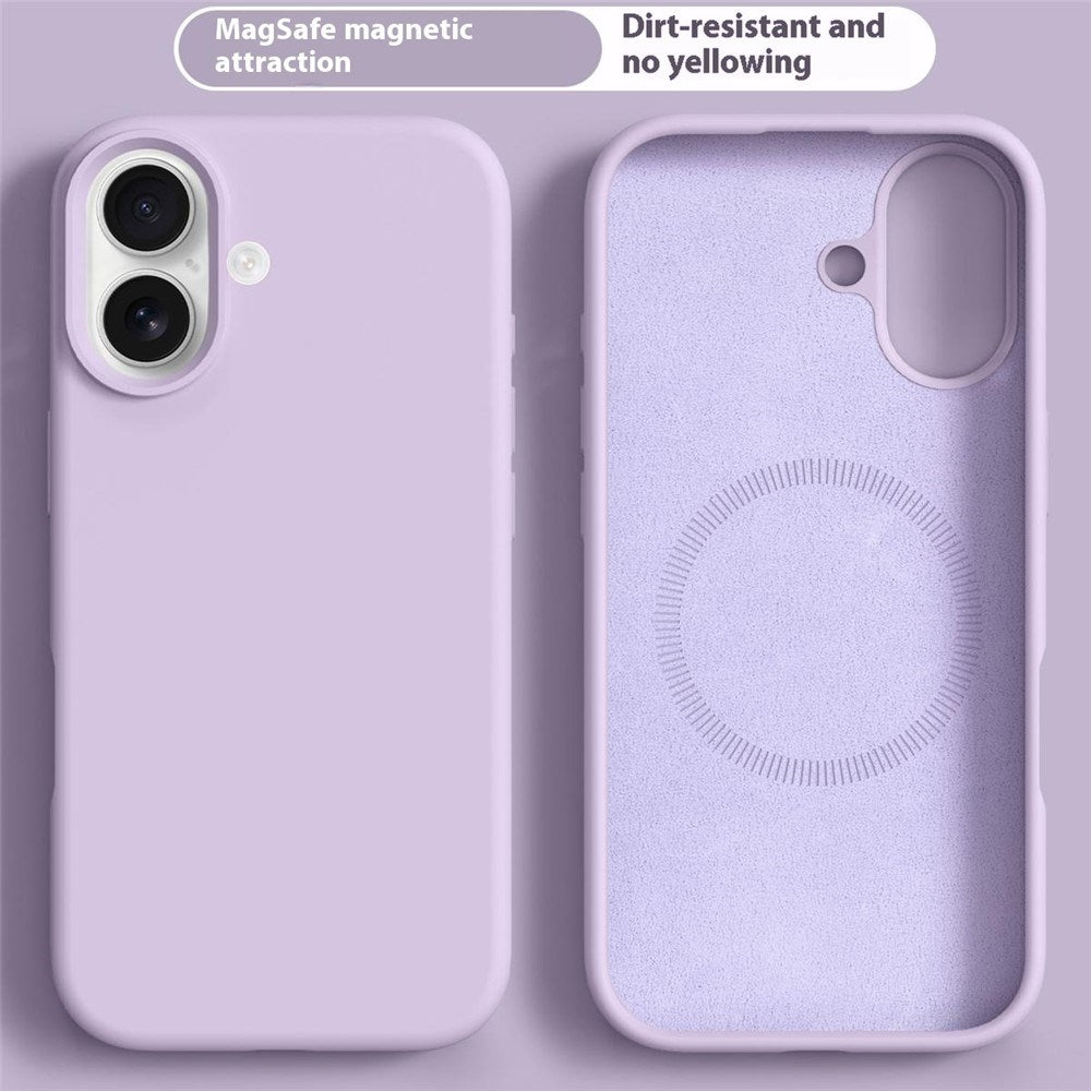 iPhone 17 2-i-1 Silikon- og Hard Plast Deksel – MagSafe-kompatibelt – Lys Lilla