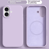 iPhone 17 2-i-1 Silikon- og Hard Plast Deksel – MagSafe-kompatibelt – Lys Lilla