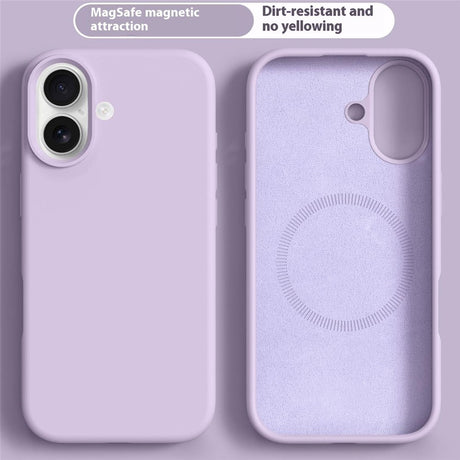 iPhone 17 2-i-1 Silikon- og Hard Plast Deksel – MagSafe-kompatibelt – Lys Lilla