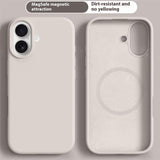 iPhone 17 2-i-1 Silikon- og Hard Plast Deksel – MagSafe-kompatibelt – Hvit