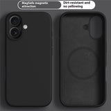 iPhone 17 2-i-1 Silikon- og Hard Plast Deksel – MagSafe-kompatibelt – Svart