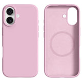 iPhone 17 2-i-1 Silikon- og Hard Plast Deksel – MagSafe-kompatibelt – Rosa