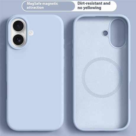 iPhone 17 2-i-1 Silikon- og Hard Plast Deksel – MagSafe-kompatibelt – Babyblå
