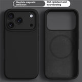 iPhone 17 Pro Max 2-i-1 Silikon- og Hard Plast Deksel – MagSafe-kompatibelt – Svart