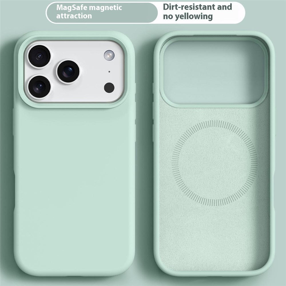 iPhone 17 Pro Max 2-i-1 Silikon- og Hard Plast Deksel – MagSafe-kompatibelt – Lys Grønn