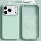 iPhone 17 Pro Max 2-i-1 Silikon- og Hard Plast Deksel – MagSafe-kompatibelt – Lys Grønn
