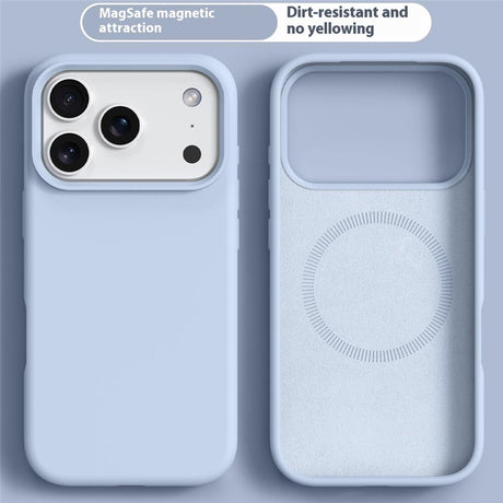 iPhone 17 Pro Max 2-i-1 Silikon- og Hard Plast Deksel – MagSafe-kompatibelt – Babyblå