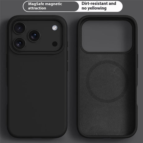 iPhone 17 Pro 2-i-1 Silikon- og Hard Plast Deksel – MagSafe-kompatibelt – Svart