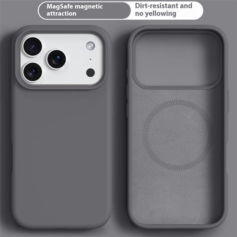 iPhone 17 Pro 2-i-1 Silikon- og Hard Plast Deksel – MagSafe-kompatibelt – Mørkegrå