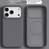iPhone 17 Pro 2-i-1 Silikon- og Hard Plast Deksel – MagSafe-kompatibelt – Mørkegrå