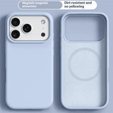 iPhone 17 Pro 2-i-1 Silikon- og Hard Plast Deksel – MagSafe-kompatibelt – Babyblå