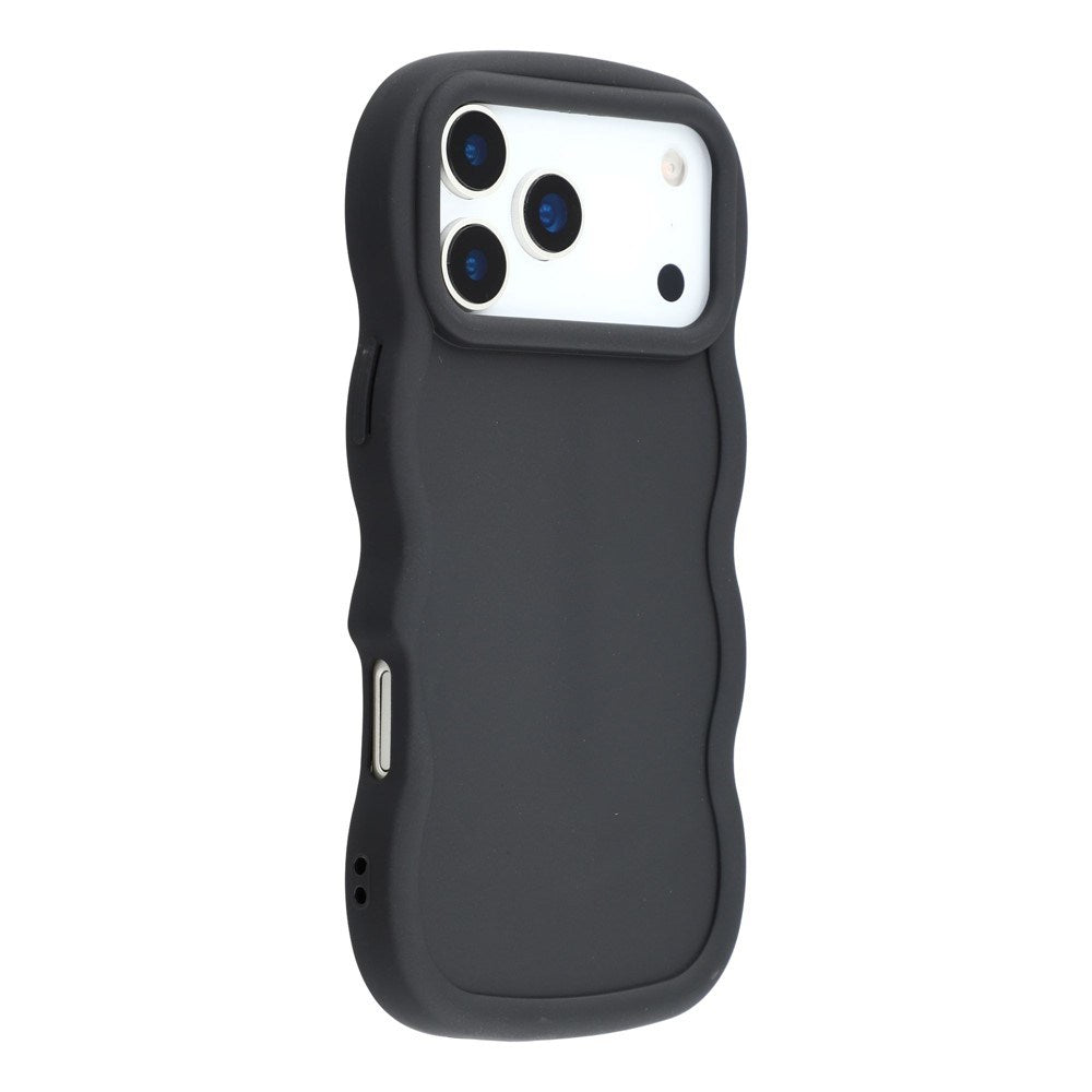 EIDERWOOD iPhone 17 Pro Max Fleksibelt Plast Wavy Deksel - Svart