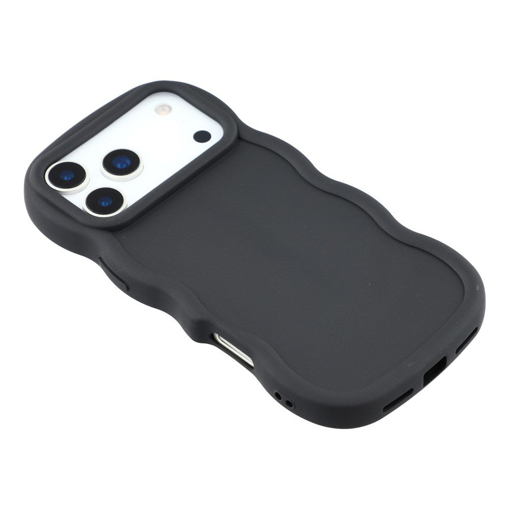 EIDERWOOD iPhone 17 Pro Max Fleksibelt Plast Wavy Deksel - Svart