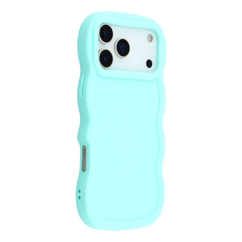 EIDERWOOD iPhone 17 Pro Max Fleksibelt Plast Wavy Deksel - Blå