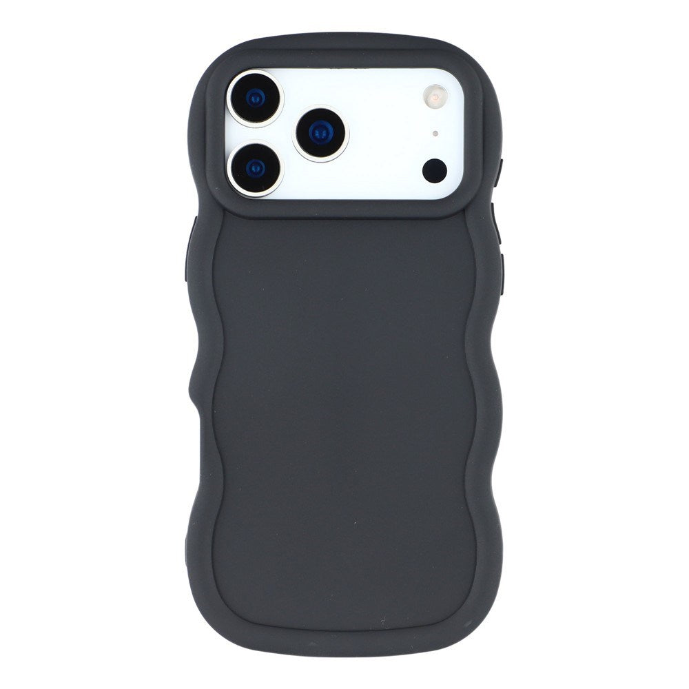 EIDERWOOD iPhone 17 Pro Fleksibelt Plast Wavy Deksel - Svart