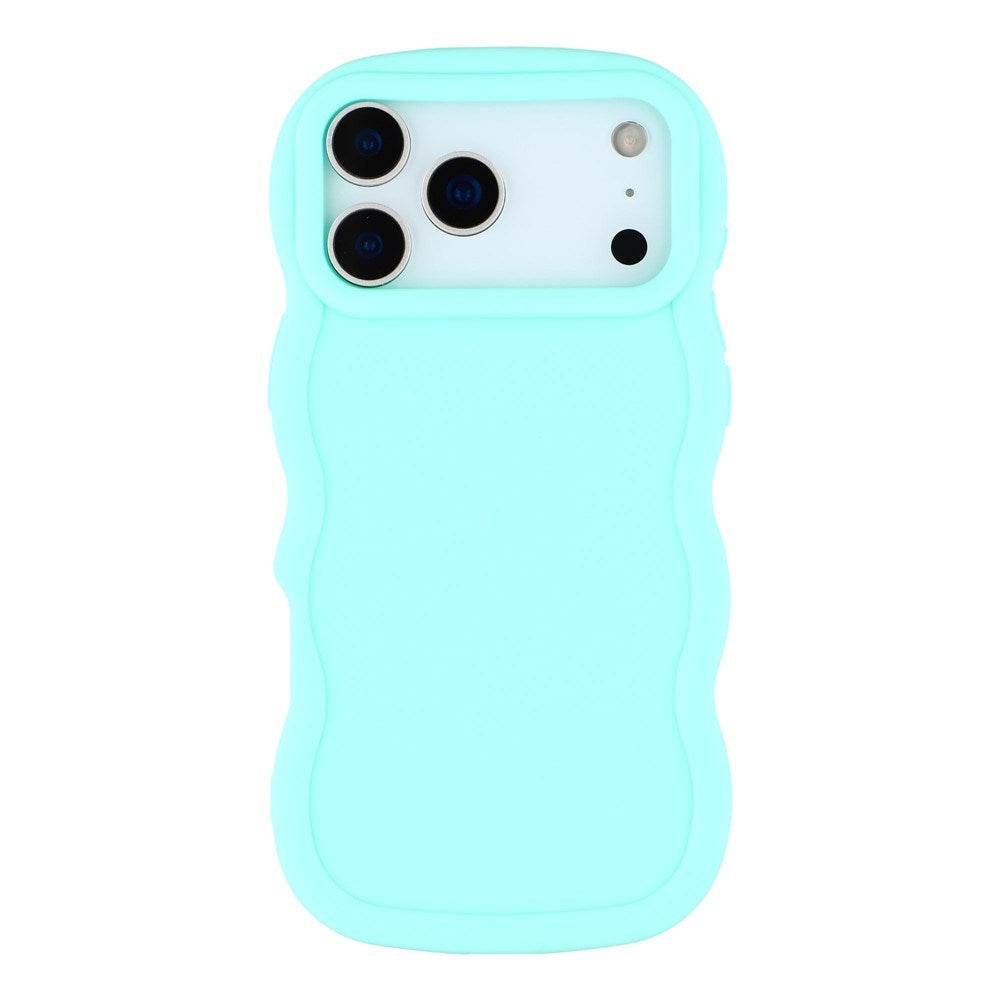 EIDERWOOD iPhone 17 Pro Fleksibelt Plast Wavy Deksel - Blå