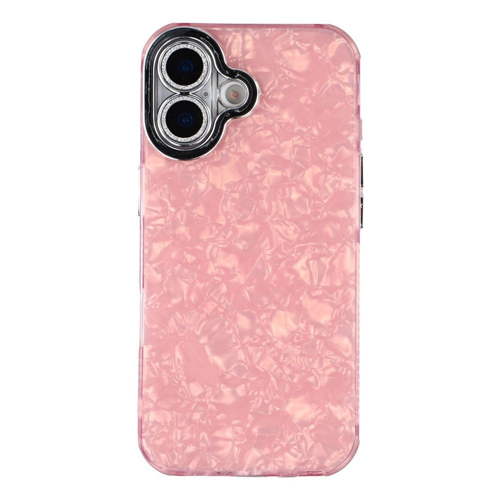 EIDERWOOD iPhone 17 Hybrid Plast Deksel m. Innebygd Kameralinsebeskyttelse - Perlemorsmønster / Rosa