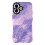 EIDERWOOD iPhone 17 Hybrid Plast Deksel m. Innebygd Kameralinsebeskyttelse - Folie Mønster / Lilla