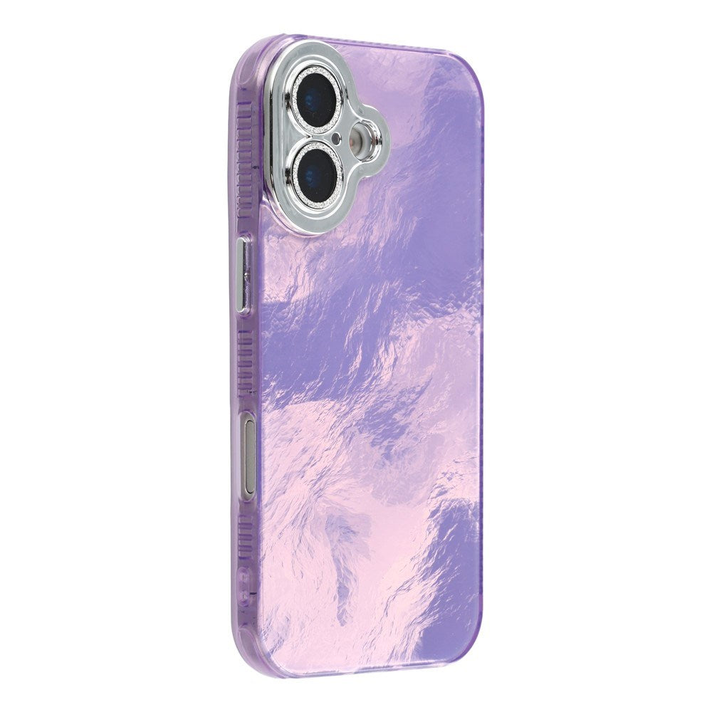 EIDERWOOD iPhone 17 Hybrid Plast Deksel m. Innebygd Kameralinsebeskyttelse - Folie Mønster / Lilla