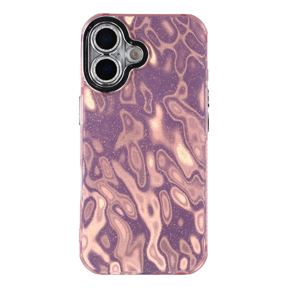 EIDERWOOD iPhone 17 Hybrid Plast Deksel m. Innebygd Kameralinsebeskyttelse - Rynket Mønster / Rosa