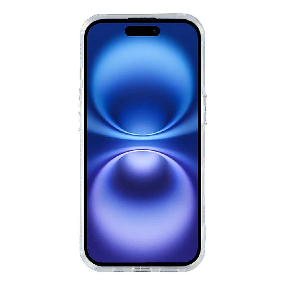 EIDERWOOD iPhone 17 Hybrid Plast Deksel m. Innebygd Kameralinsebeskyttelse - Rynket Mønster / Sølv