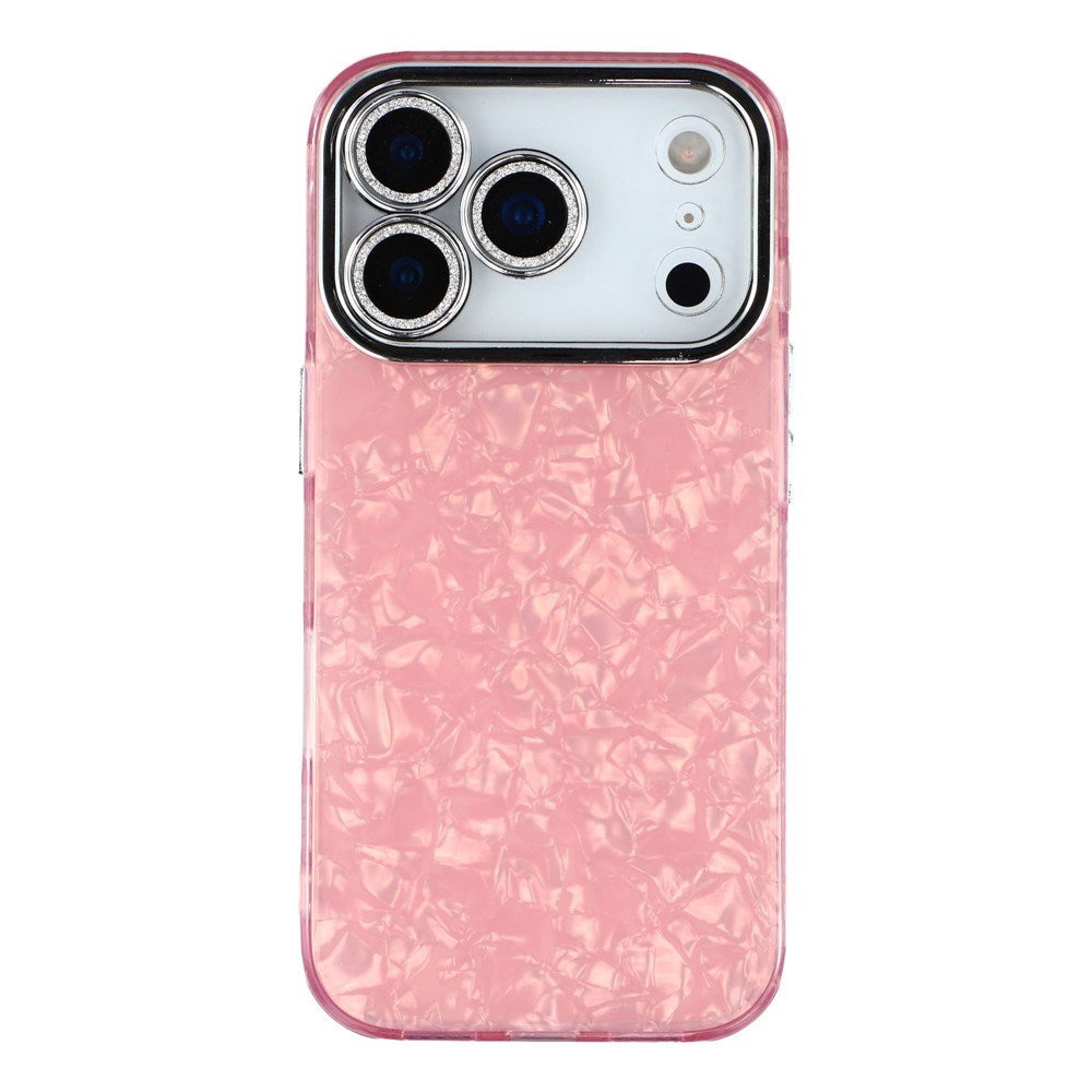 EIDERWOOD iPhone 17 Pro Hybrid Plast Deksel m. Innebygd Kameralinsebeskyttelse - Perlemorsmønster / Rosa