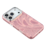 EIDERWOOD iPhone 17 Pro Hybrid Plast Deksel m. Innebygd Kameralinsebeskyttelse - Penselstrøkmønster / Rosa