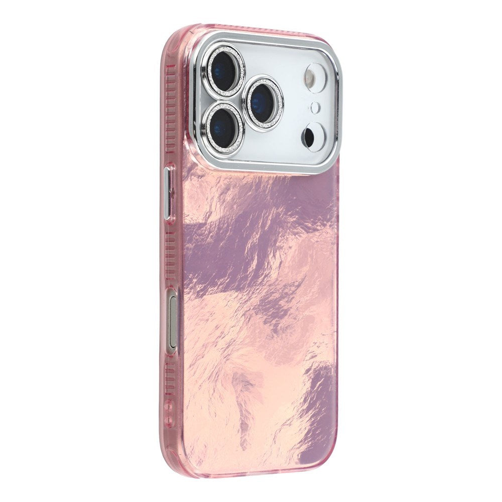 EIDERWOOD iPhone 17 Pro Hybrid Plast Deksel m. Innebygd Kameralinsebeskyttelse - Folie Mønster / Rosa