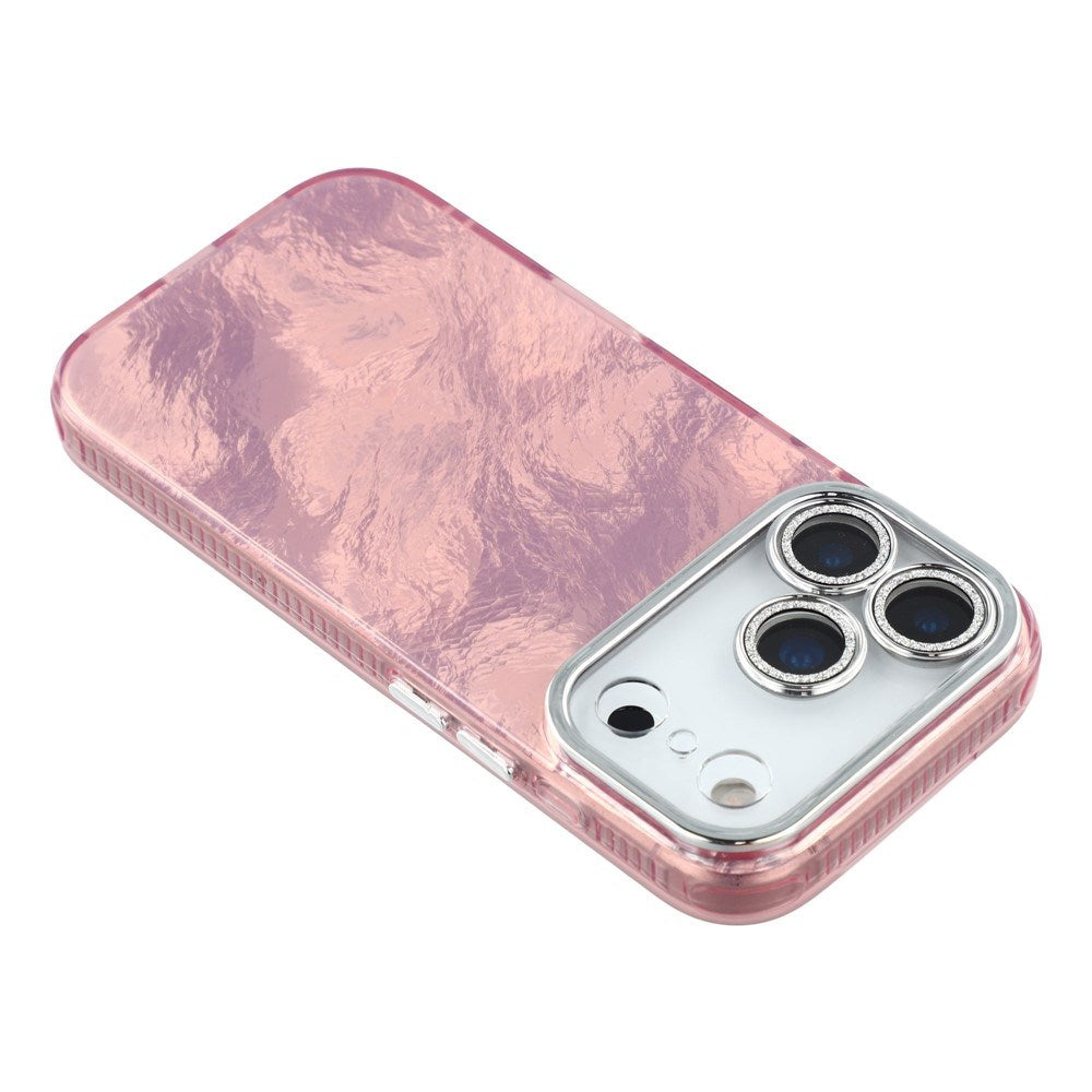 EIDERWOOD iPhone 17 Pro Hybrid Plast Deksel m. Innebygd Kameralinsebeskyttelse - Folie Mønster / Rosa