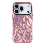 EIDERWOOD iPhone 17 Pro Hybrid Plast Deksel m. Innebygd Kameralinsebeskyttelse - Rynket Mønster / Rosa