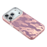 EIDERWOOD iPhone 17 Pro Hybrid Plast Deksel m. Innebygd Kameralinsebeskyttelse - Rynket Mønster / Rosa