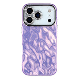 EIDERWOOD iPhone 17 Pro Hybrid Plast Deksel m. Innebygd Kameralinsebeskyttelse - Rynket Mønster / Lilla