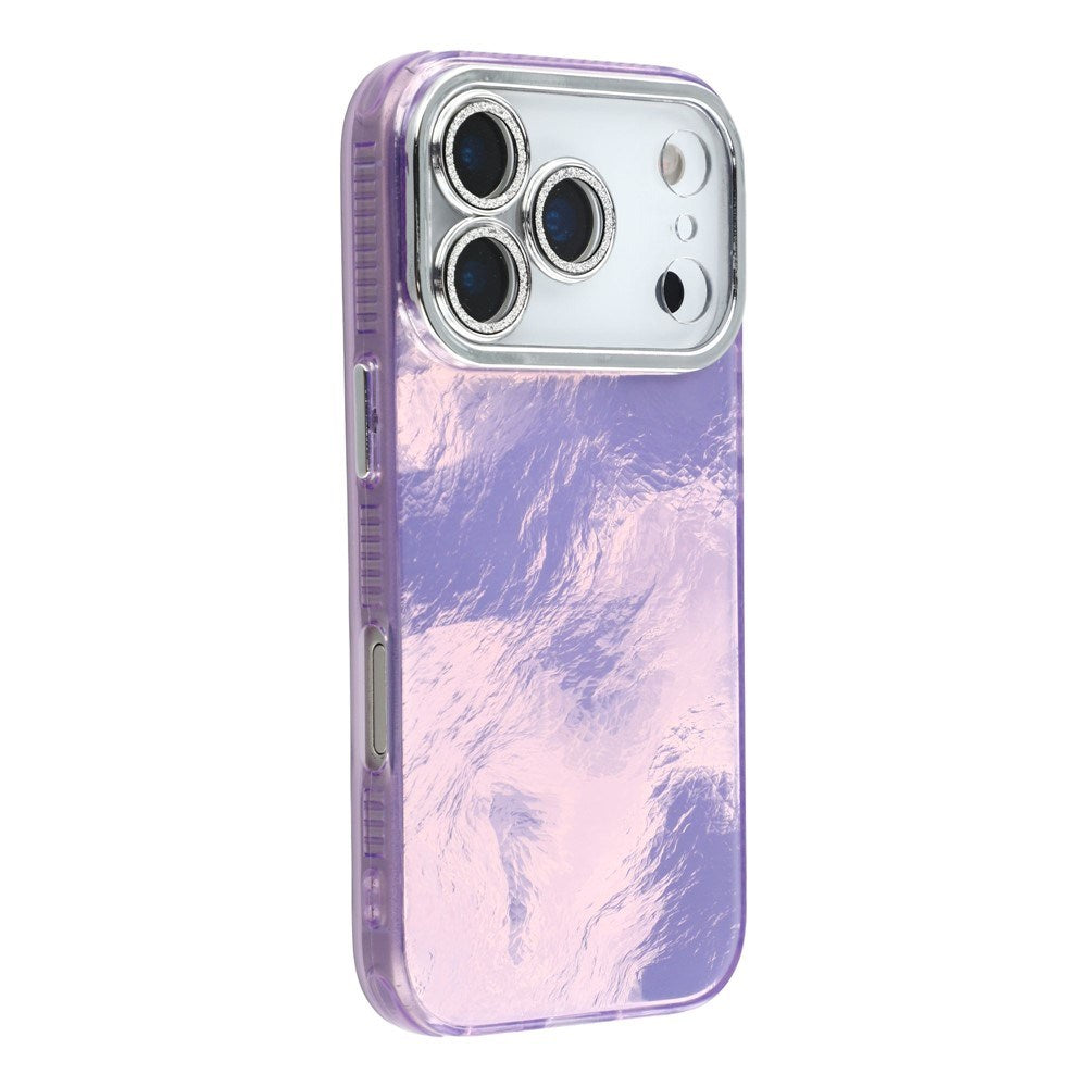 EIDERWOOD iPhone 17 Pro Hybrid Plast Deksel m. Innebygd Kameralinsebeskyttelse - Folie Mønster / Lilla