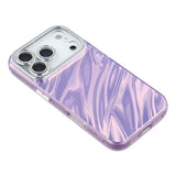 EIDERWOOD iPhone 17 Pro Max Hybrid Plast Deksel m. Innebygd Kameralinsebeskyttelse - Bølget Mønster / Lilla