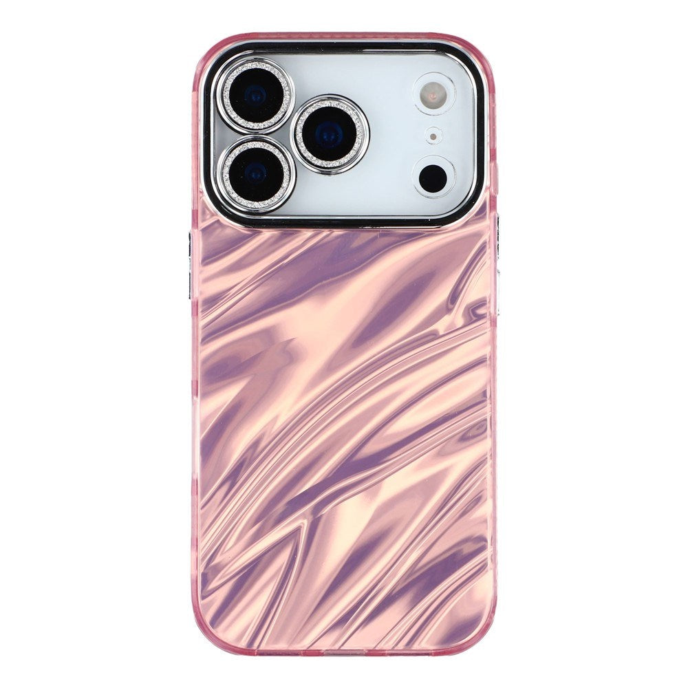 EIDERWOOD iPhone 17 Pro Max Hybrid Plast Deksel m. Innebygd Kameralinsebeskyttelse - Bølget Mønster / Rosa