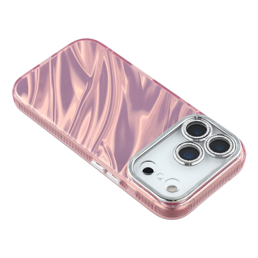 EIDERWOOD iPhone 17 Pro Max Hybrid Plast Deksel m. Innebygd Kameralinsebeskyttelse - Bølget Mønster / Rosa