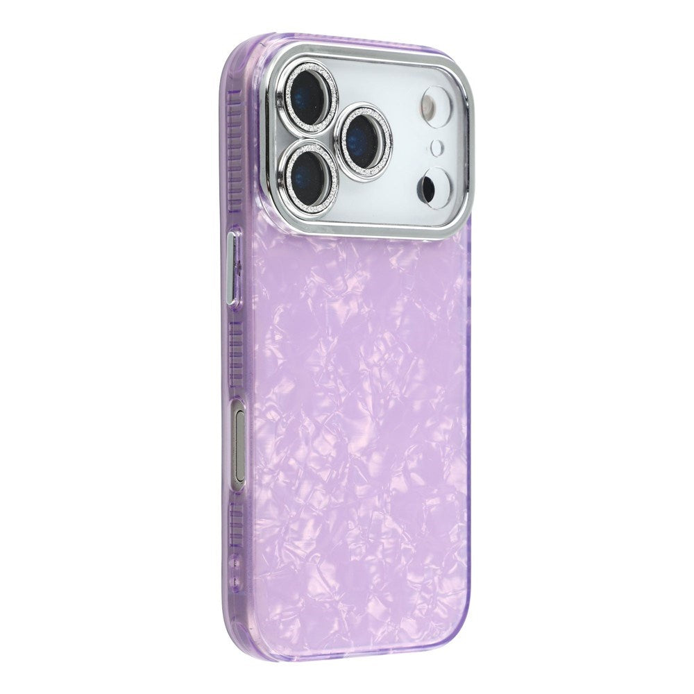 EIDERWOOD iPhone 17 Pro Max Hybrid Plast Deksel m. Innebygd Kameralinsebeskyttelse - Perlemorsmønster / Lilla