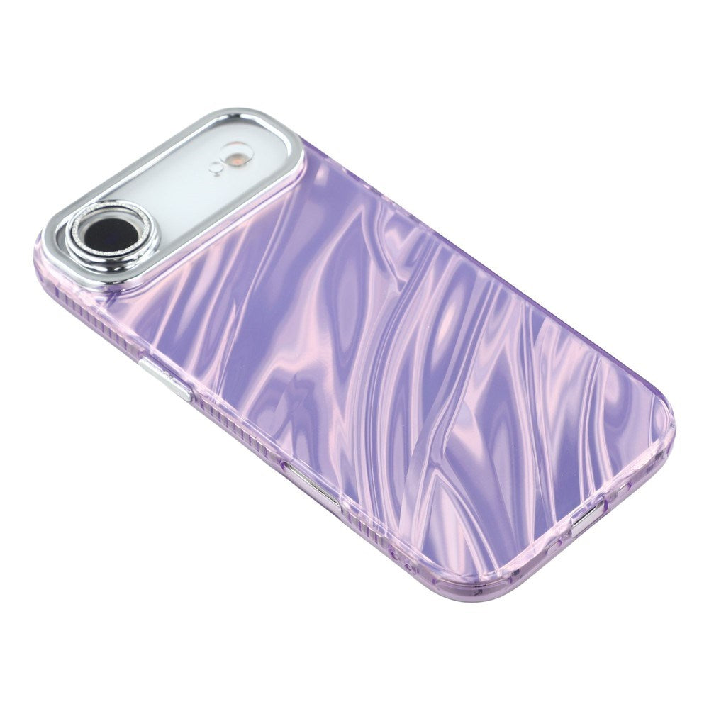 EIDERWOOD iPhone Air Hybrid Plast Deksel m. Innebygd Kameralinsebeskyttelse - Bølget Mønster / Lilla