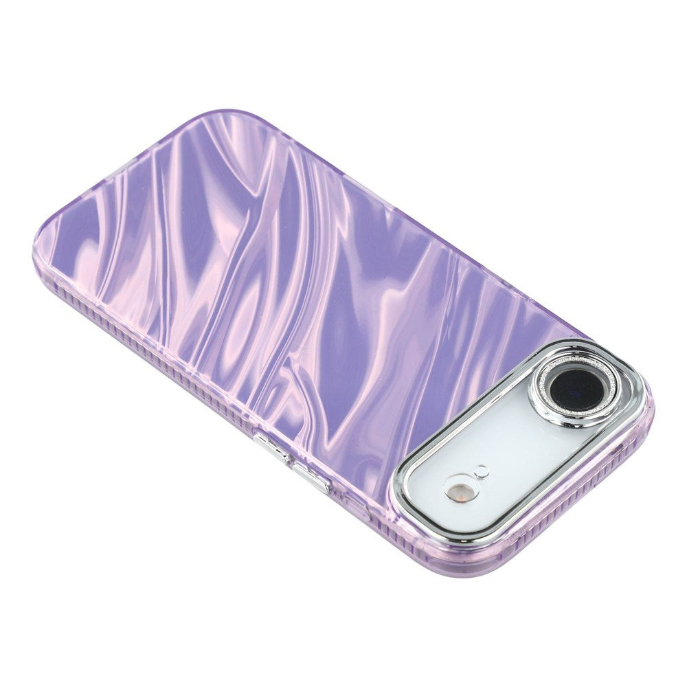 EIDERWOOD iPhone Air Hybrid Plast Deksel m. Innebygd Kameralinsebeskyttelse - Bølget Mønster / Lilla