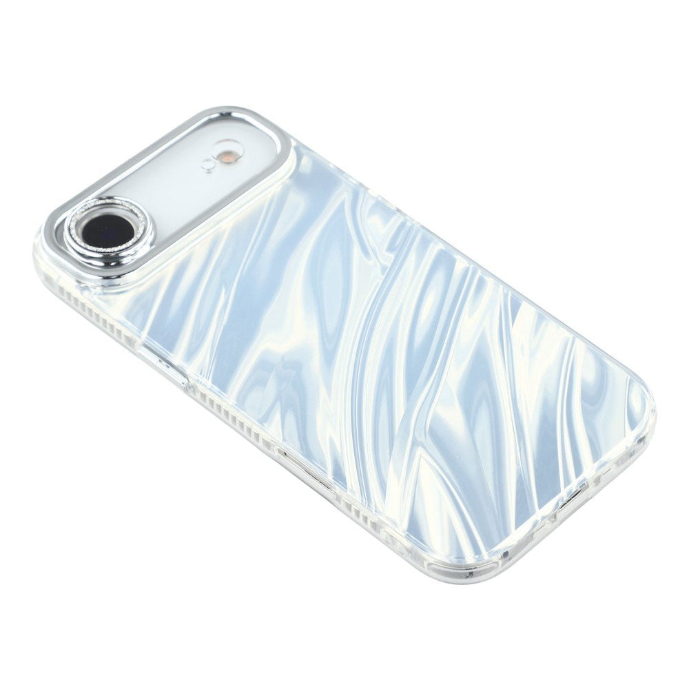 EIDERWOOD iPhone Air Hybrid Plast Deksel m. Innebygd Kameralinsebeskyttelse - Bølget Mønster / Sølv