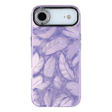 EIDERWOOD iPhone Air Hybrid Plast Deksel m. Innebygd Kameralinsebeskyttelse - Penselstrøkmønster / Lilla